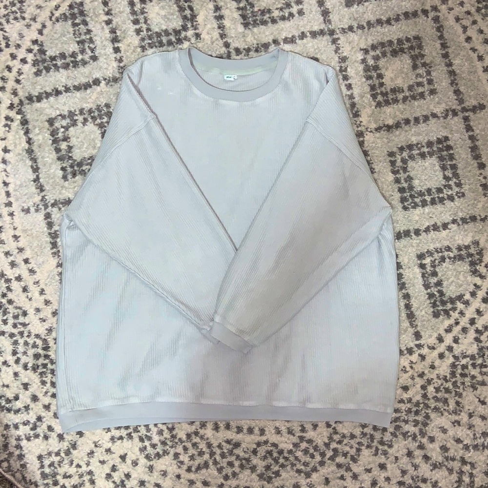 Aerie waffle fleece oversized sweatshirt